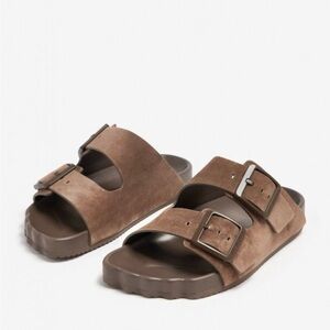 Balenciaga Sunday Suede Cold Sandals Taupe EU 42 Unisex